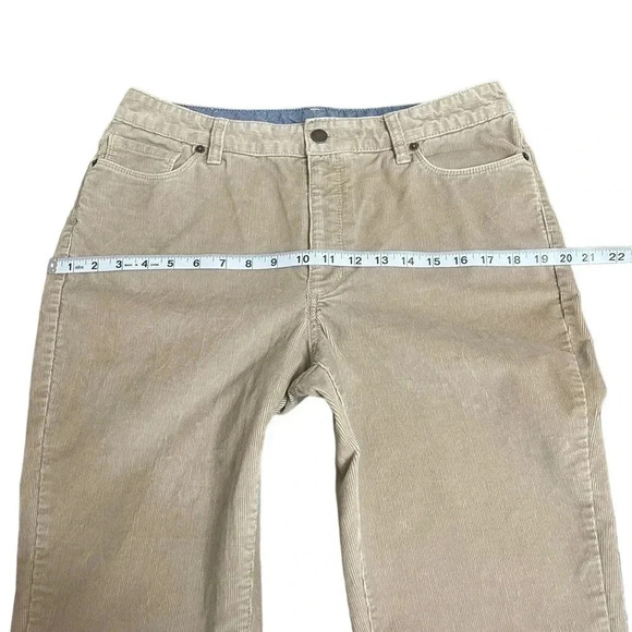 L.L. Bean Favorite Fit Straight Leg Khaki Tan Corduroy Women’s Pants size 10 Reg - Picture 10 of 16
